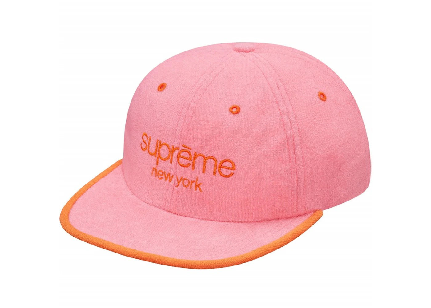 Supreme Terry Classic Logo 6-Panel Pink