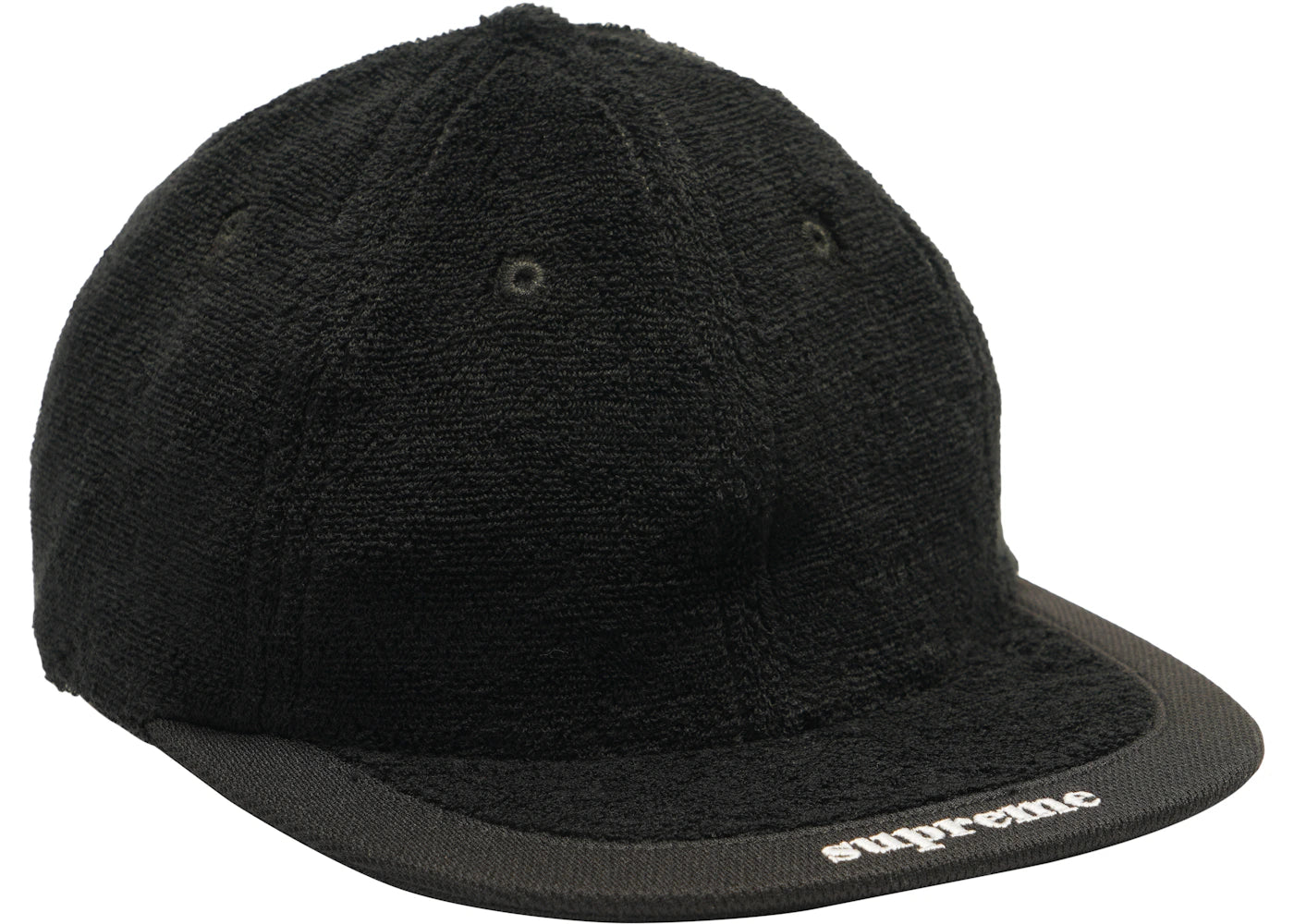 Supreme Terry Visor Logo 6-Panel Black