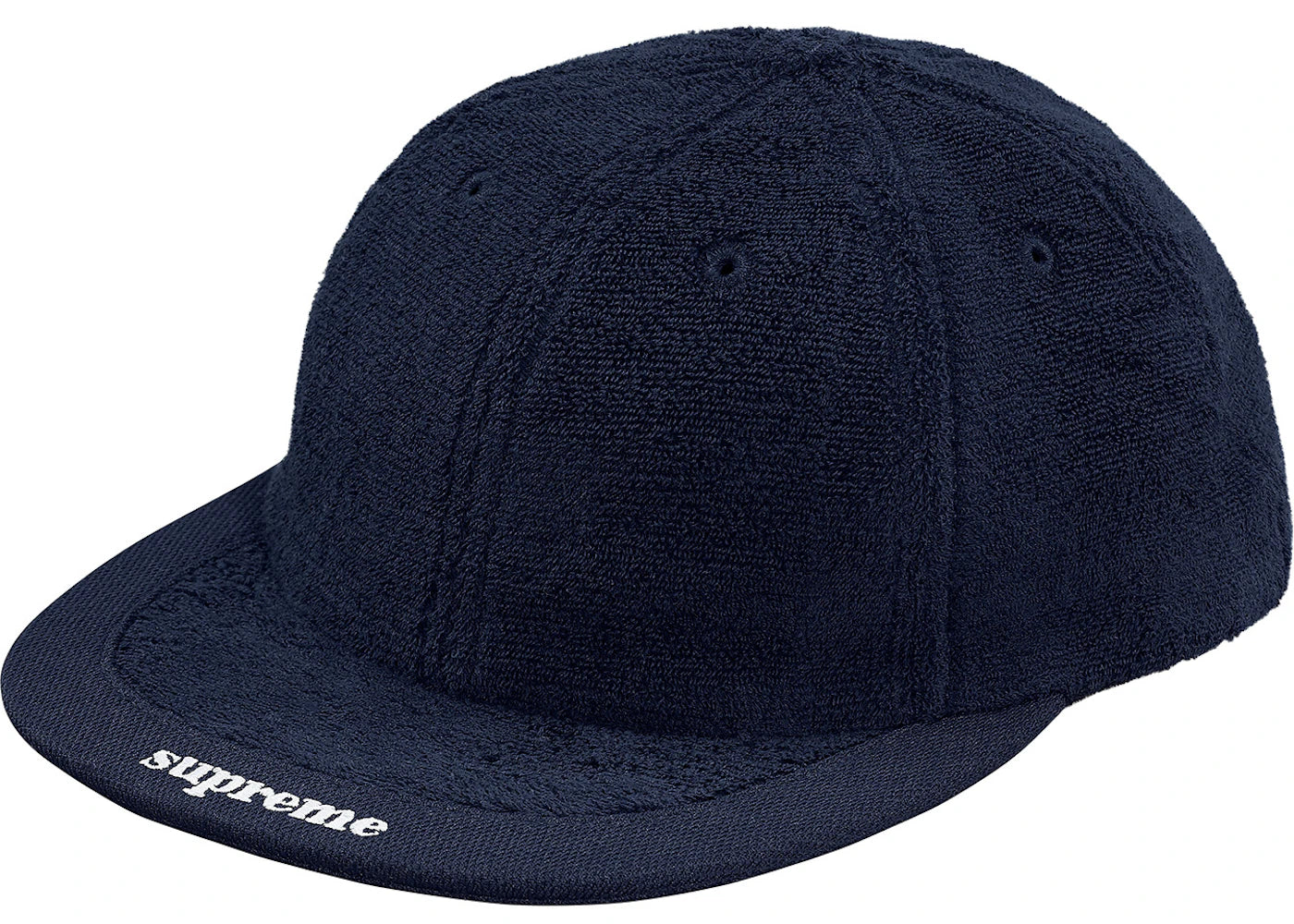 Supreme Terry Visor Logo 6-Panel Navy