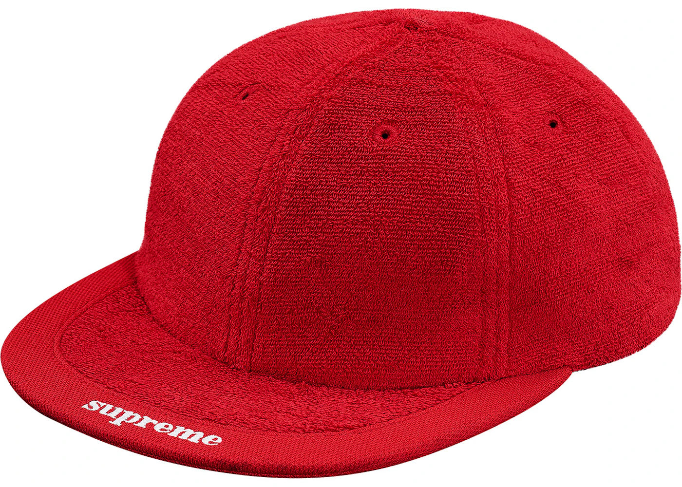 Supreme Terry Visor Logo 6-Panel Red