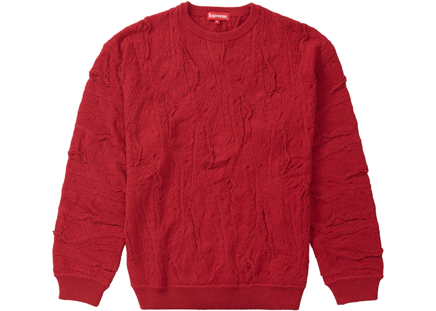 Supreme Textured Pattern Sweater Red