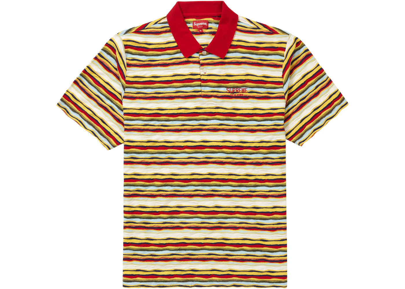 Supreme Textured Stripe Polo Red