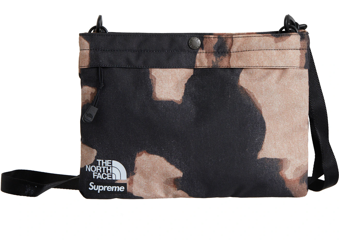 Supreme The North Face Bleached Denim Print Shoulder Bag Black