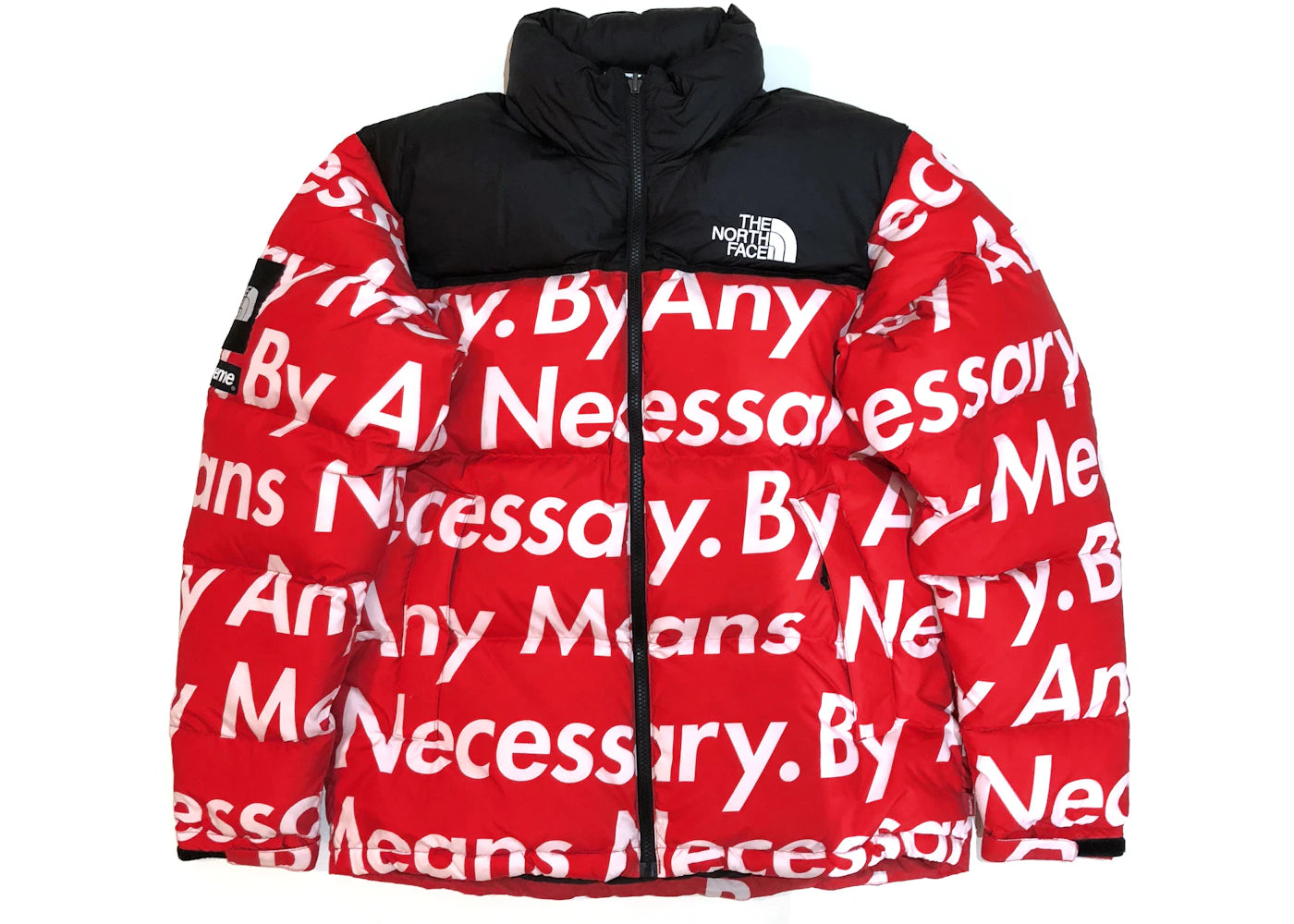 Supreme The North Face By Any Means Nuptse Jacket Red