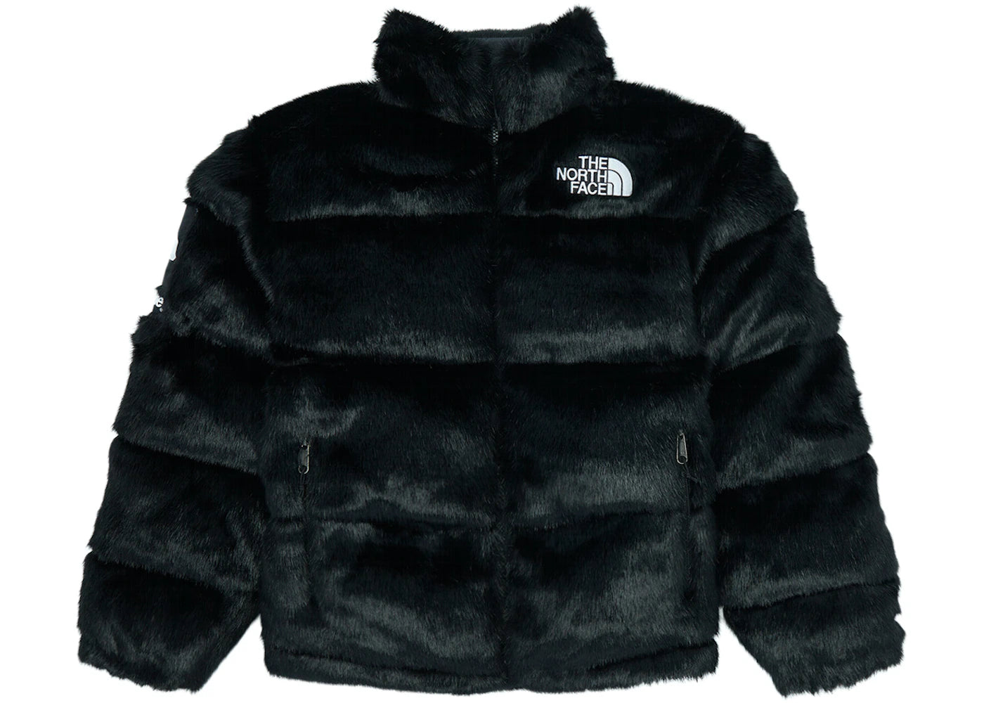 Supreme The North Face Faux Fur Nuptse Jacket Black