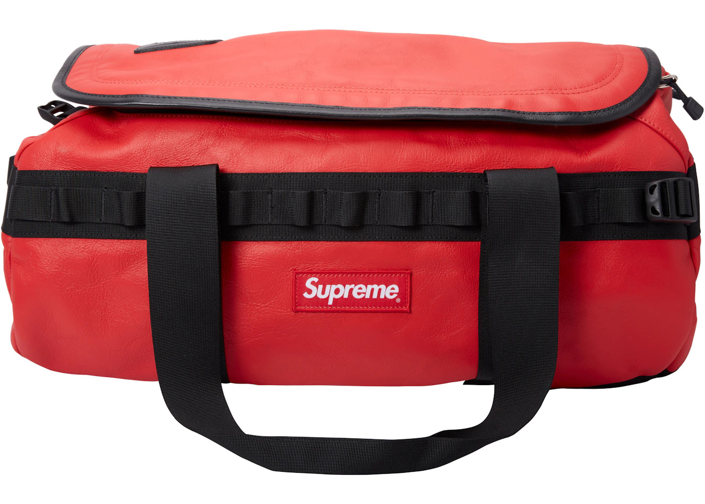 Supreme The North Face Leather Base Camp Duffel Red