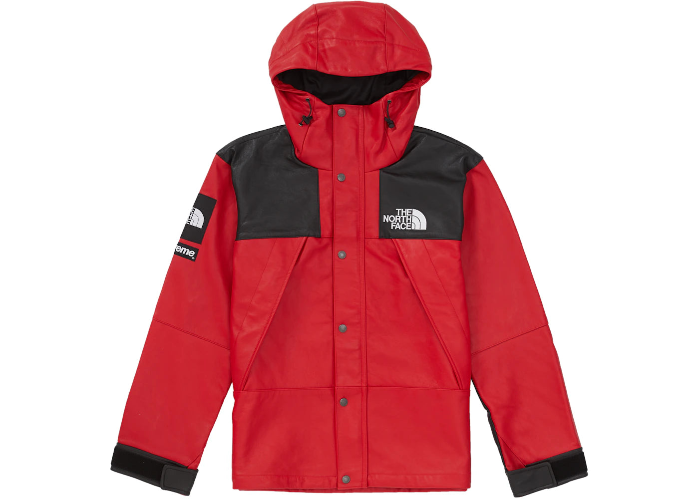 Supreme The North Face Leather Mountain Parka Red