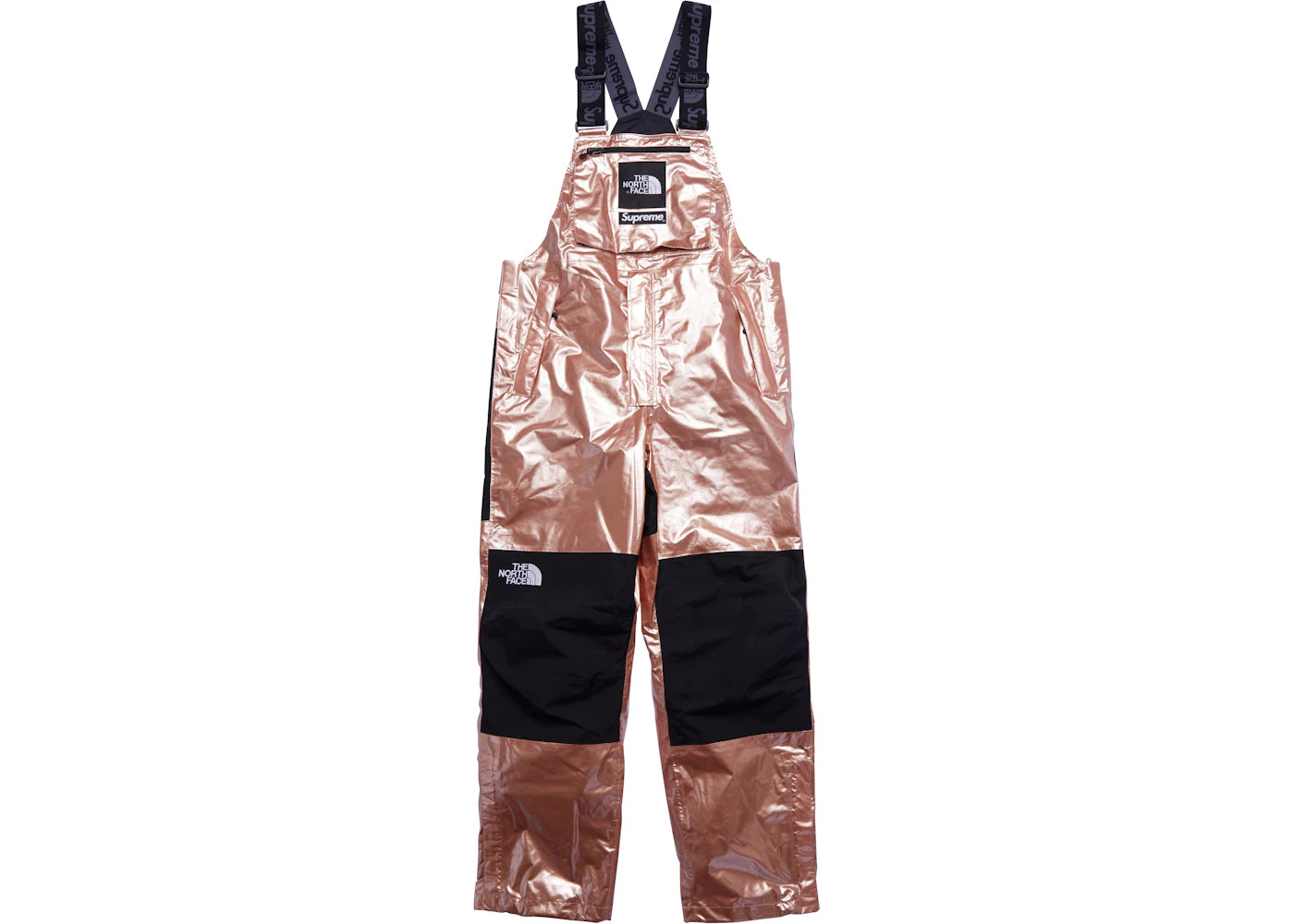 Supreme The North Face Metallic Mountain Bib Pants Rose Gold