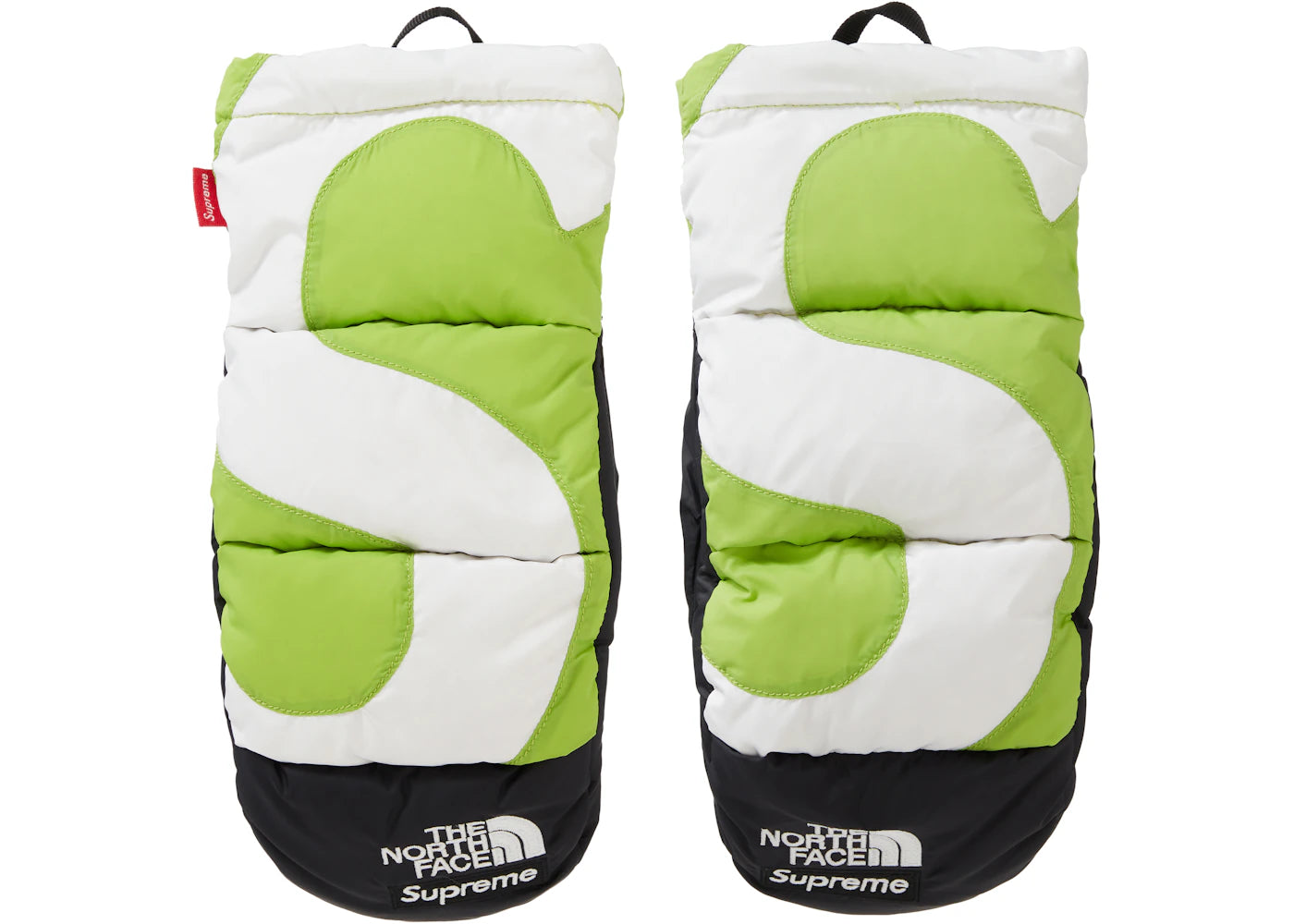 Supreme The North Face S Logo Nuptse Mitts Lime