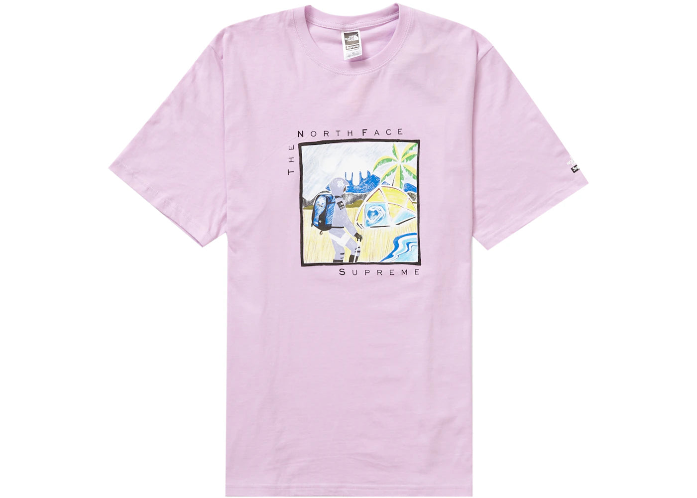 Supreme The North Face Sketch S/S Top Light Purple