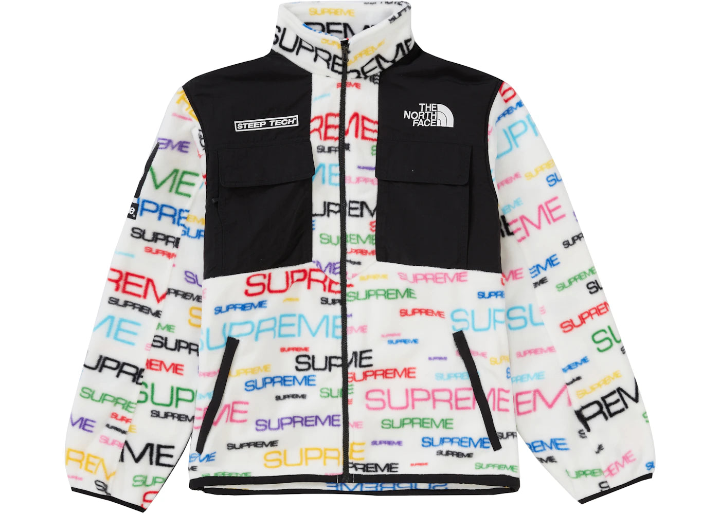 Supreme The North Face Steep Tech Fleece Jacket White