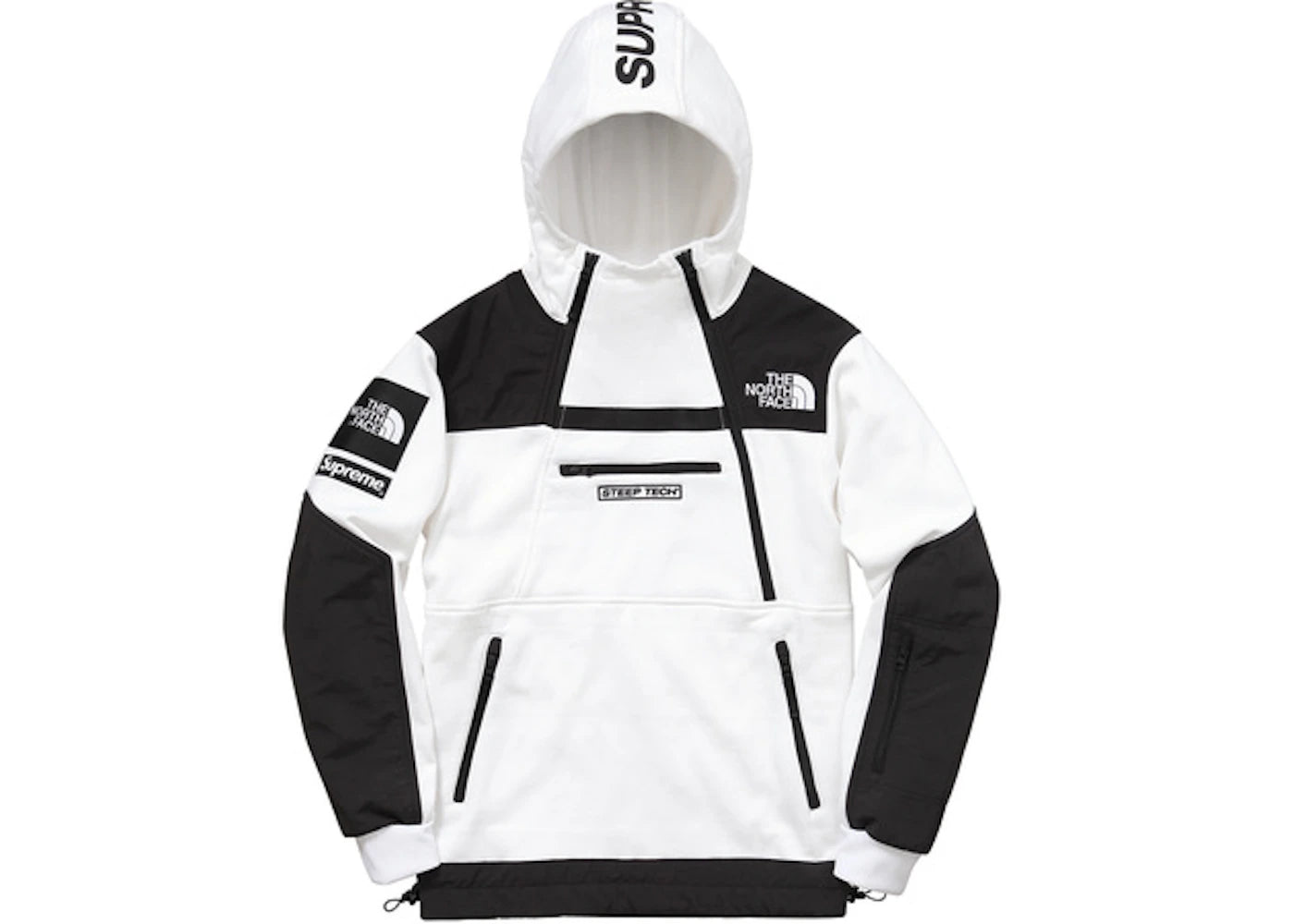 Supreme The North Face Steep Tech Hooded Sweatshirt White