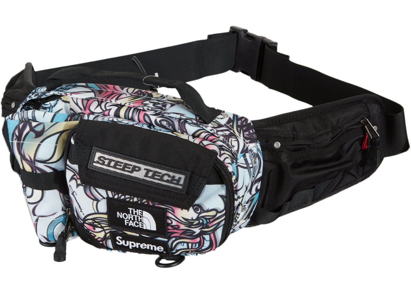 Supreme The North Face Steep Tech Waist Bag Multicolor Dragon