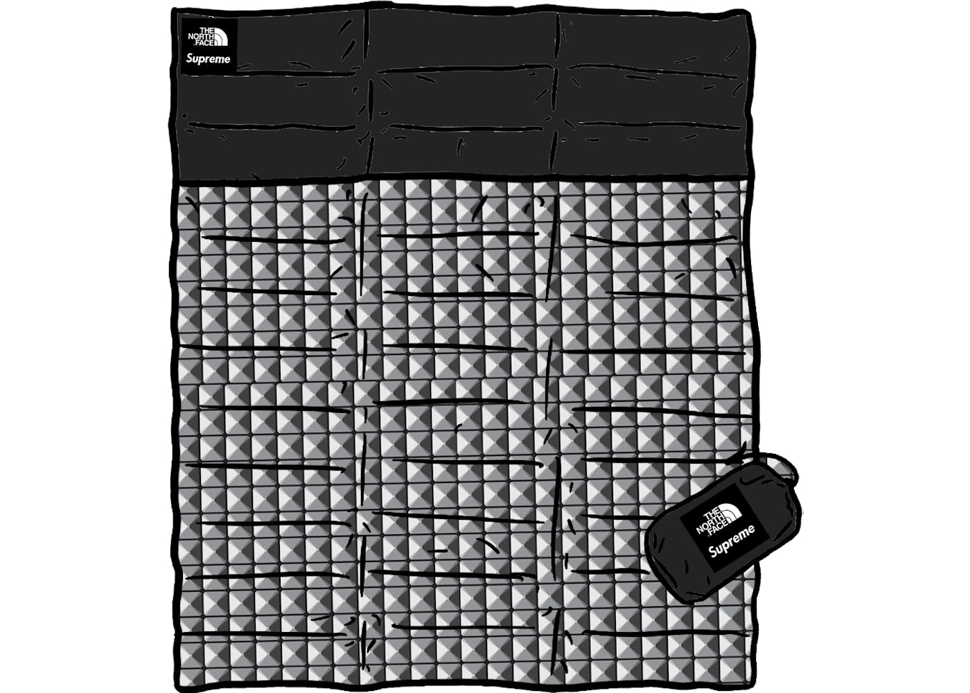 Supreme The North Face Studded Nuptse Blanket Black