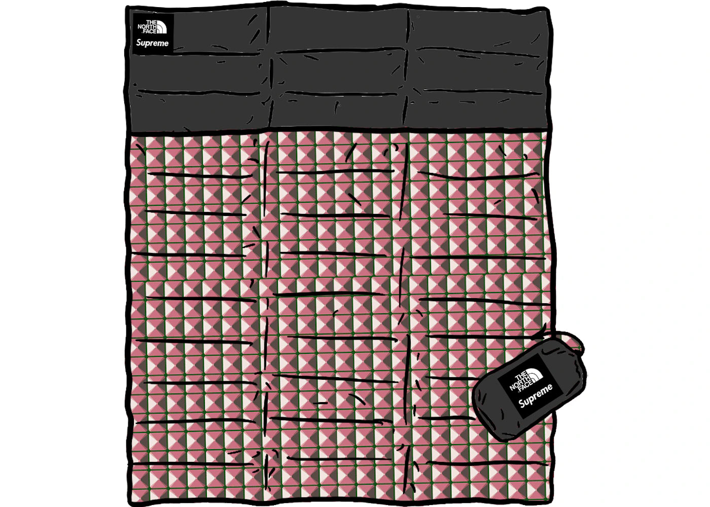 Supreme The North Face Studded Nuptse Blanket Red