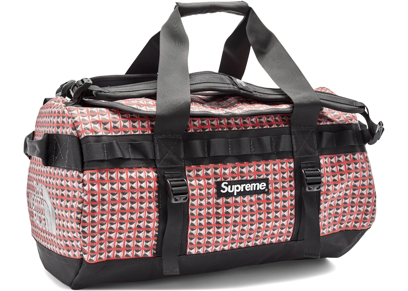 Supreme The North Face Studded Small Base Camp Duffle Bag Red