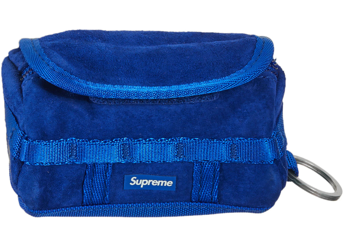 Supreme The North Face Suede Base Camp Duffle Keychain Blue