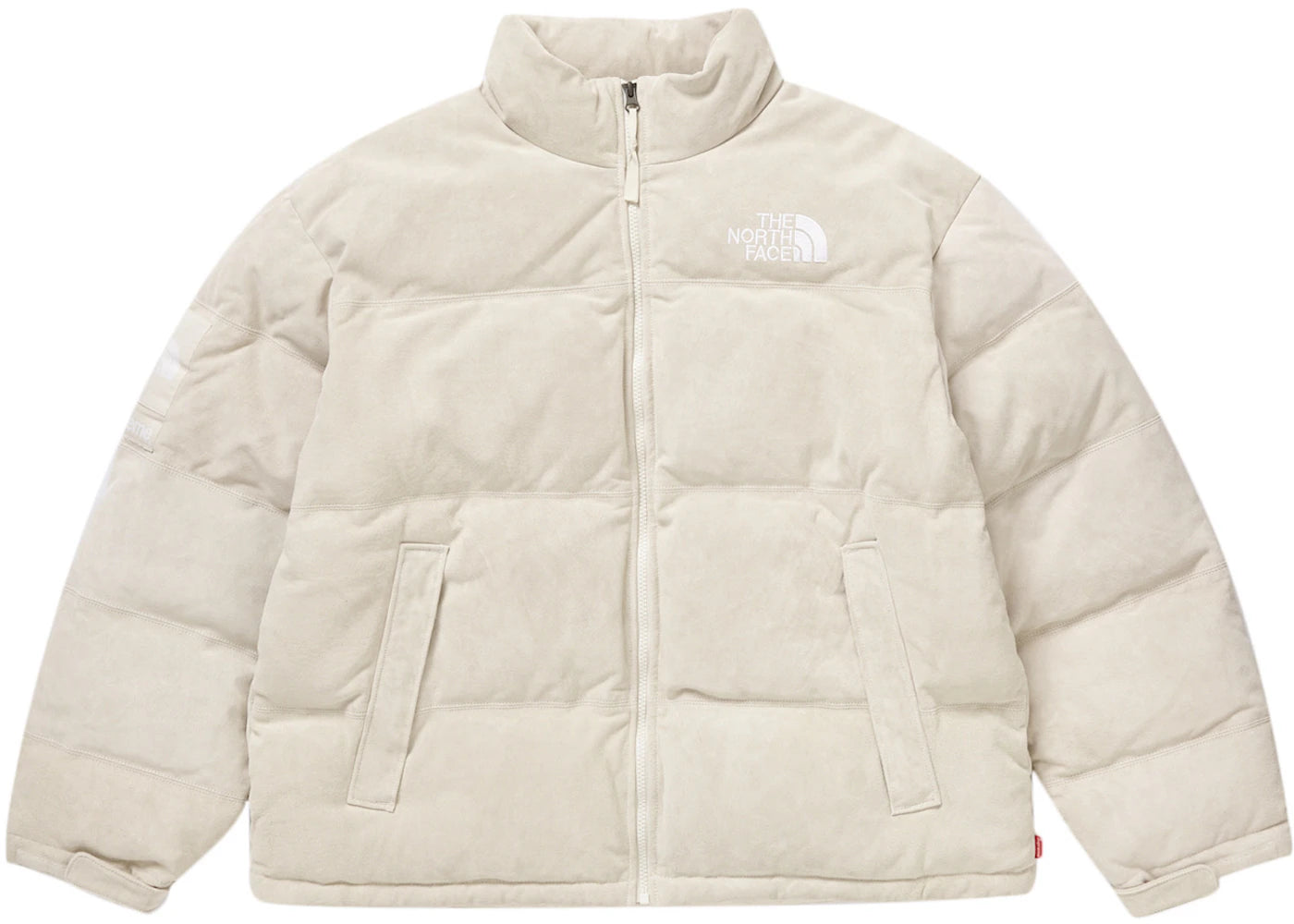 Supreme The North Face Suede Nuptse Jacket Stone