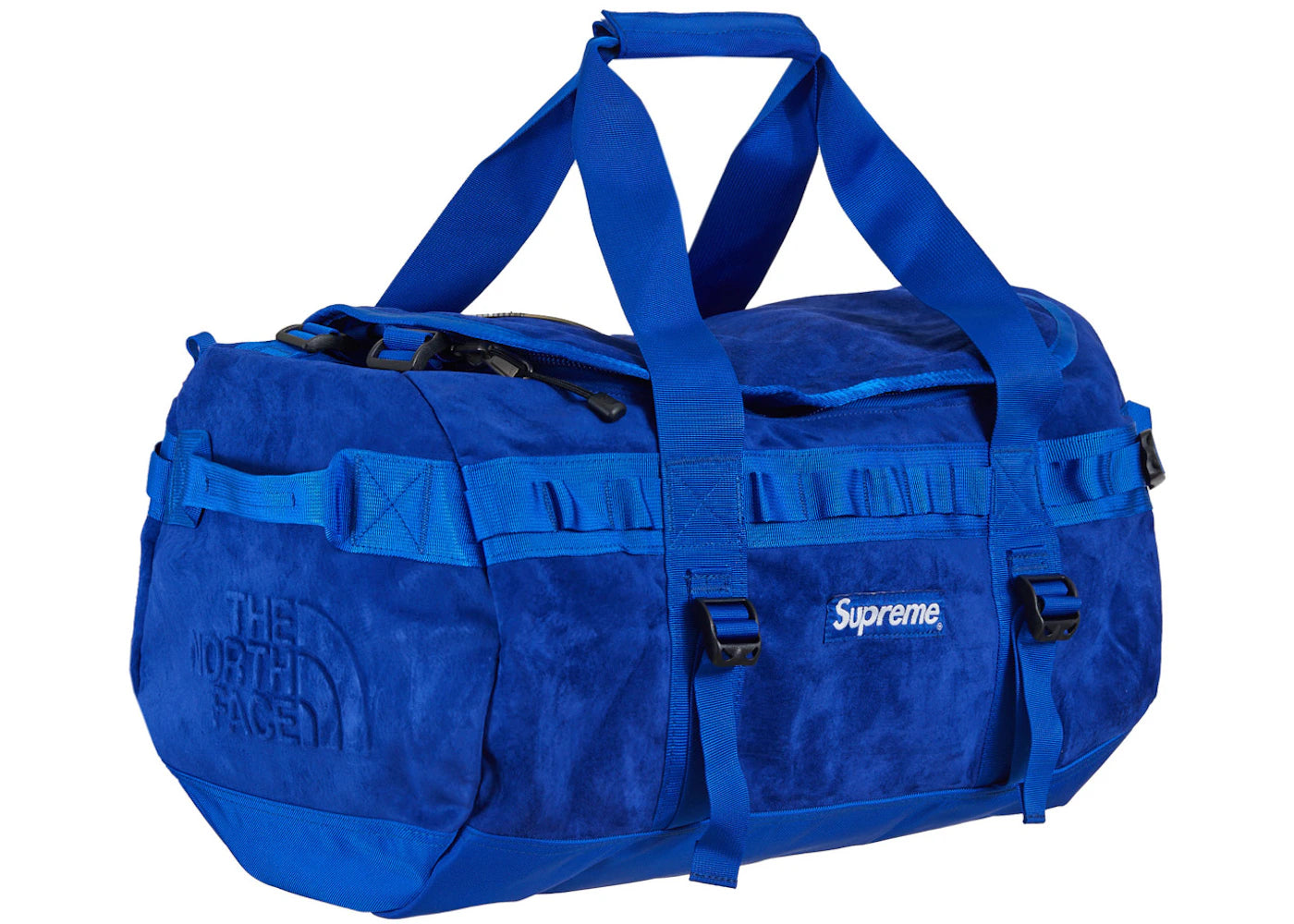 Supreme The North Face Suede Small Base Camp Duffle Bag Blue