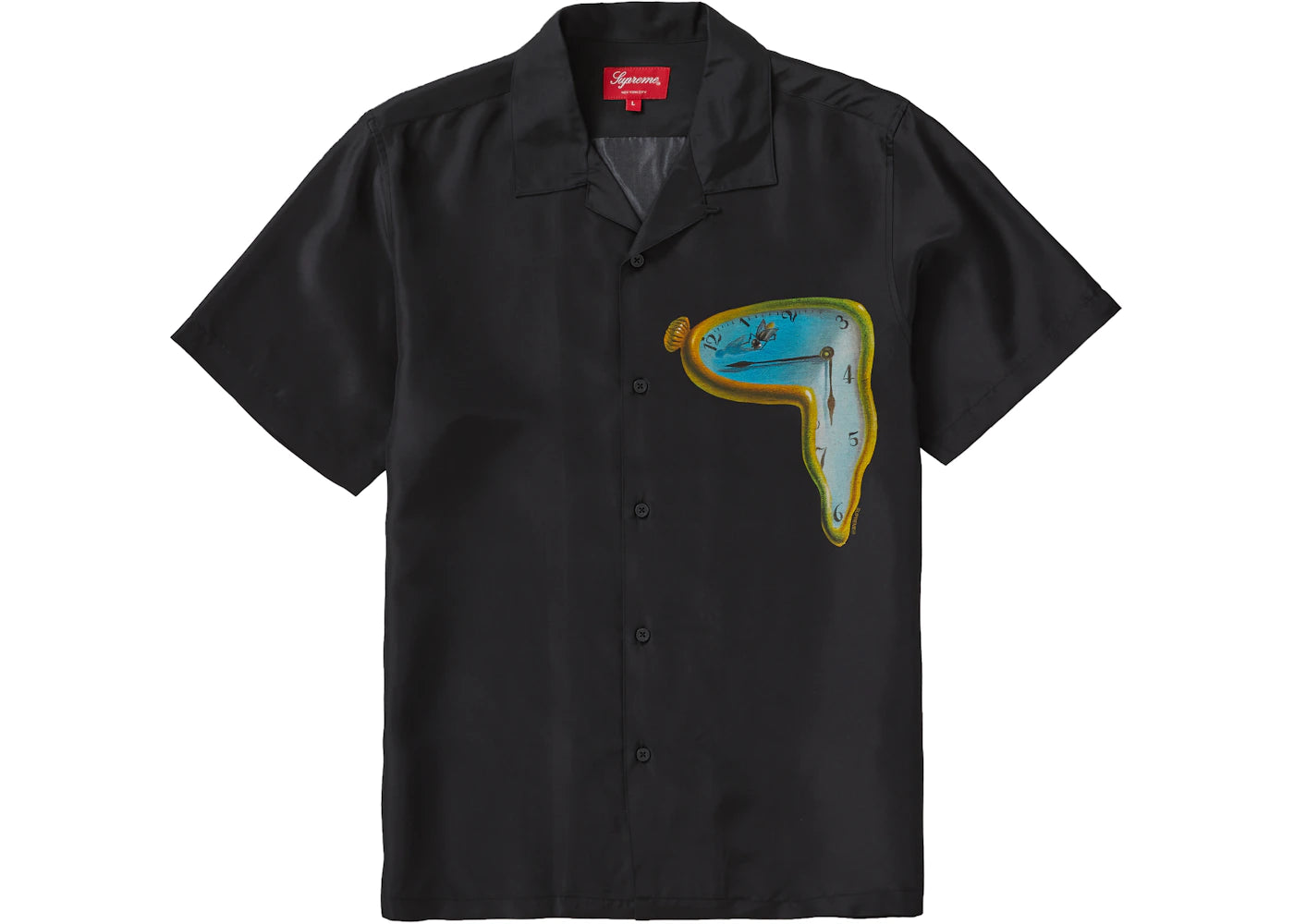 Supreme The Persistence of Memory Silk S/S Shirt Black