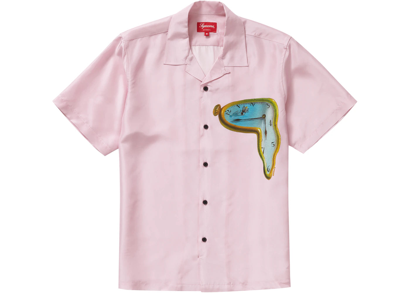 Supreme The Persistence of Memory Silk S/S Shirt Light Pink