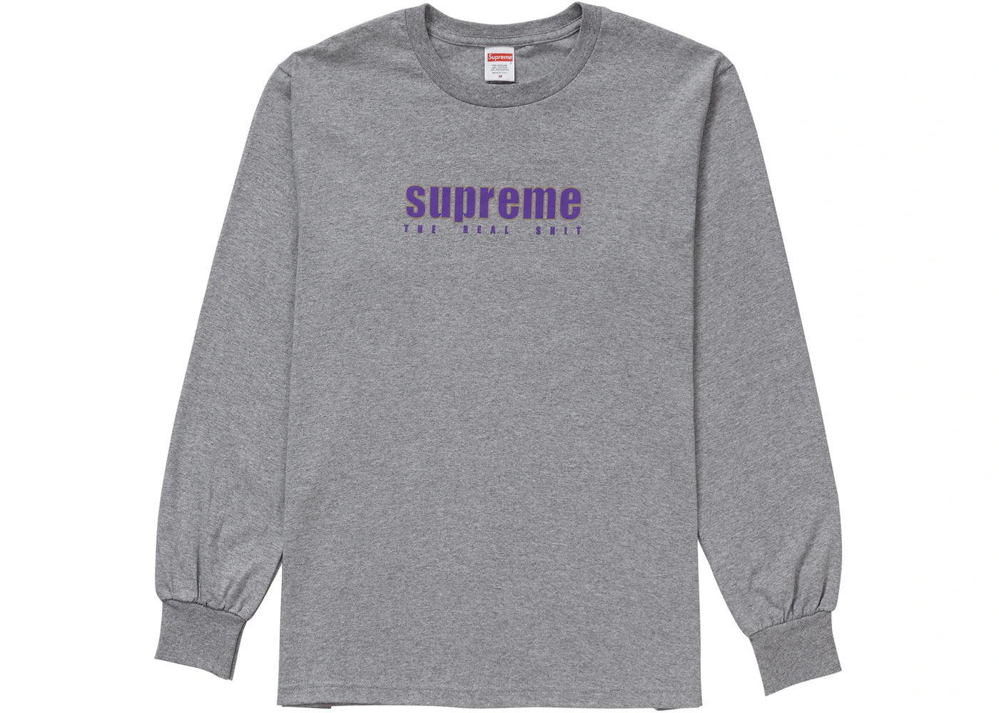 Supreme The Real Shit L/S Tee Heather Grey