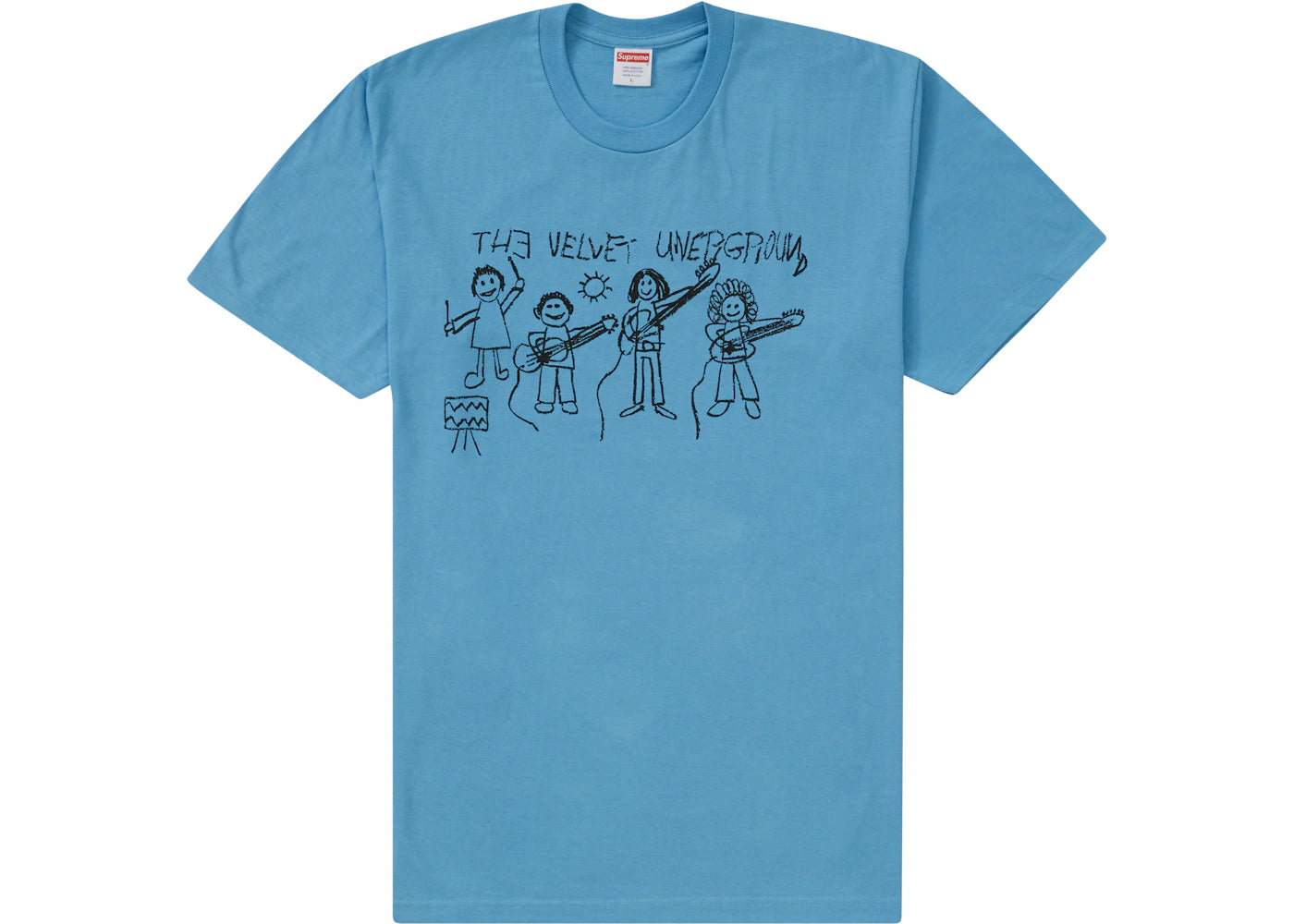 Supreme The Velvet Underground Drawing Tee Light Slate