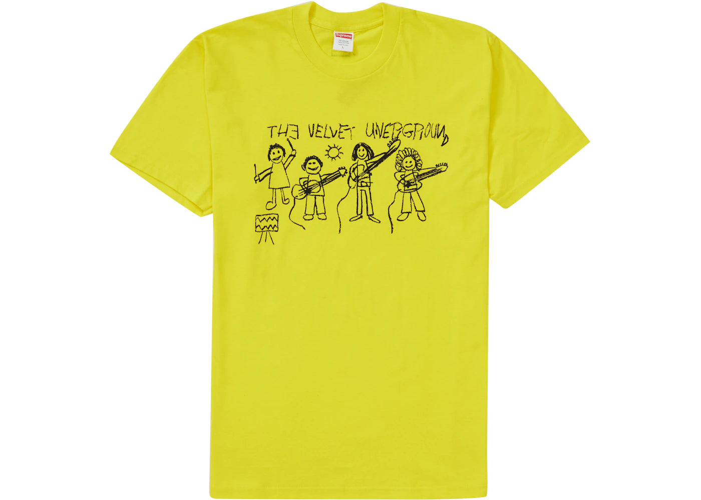 Supreme The Velvet Underground Drawing Tee Yellow