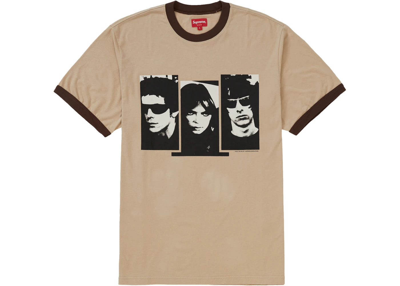 Supreme The Velvet Underground Ringer Tee Tan