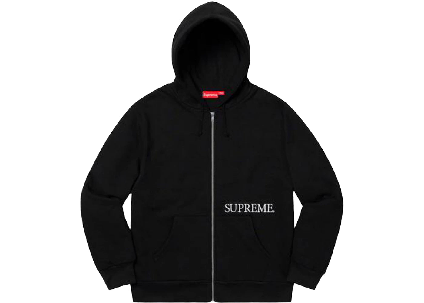 Supreme Thermal Zip Up Hooded Sweatshirt Black