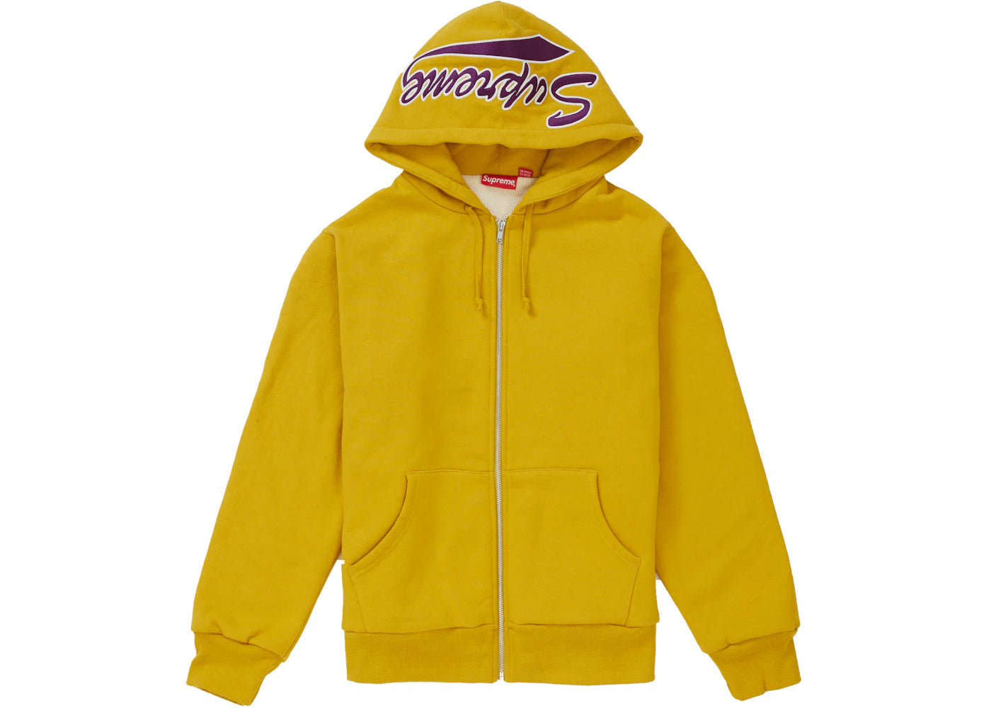 Supreme Thermal Zip Up Sweatshirt Mustard