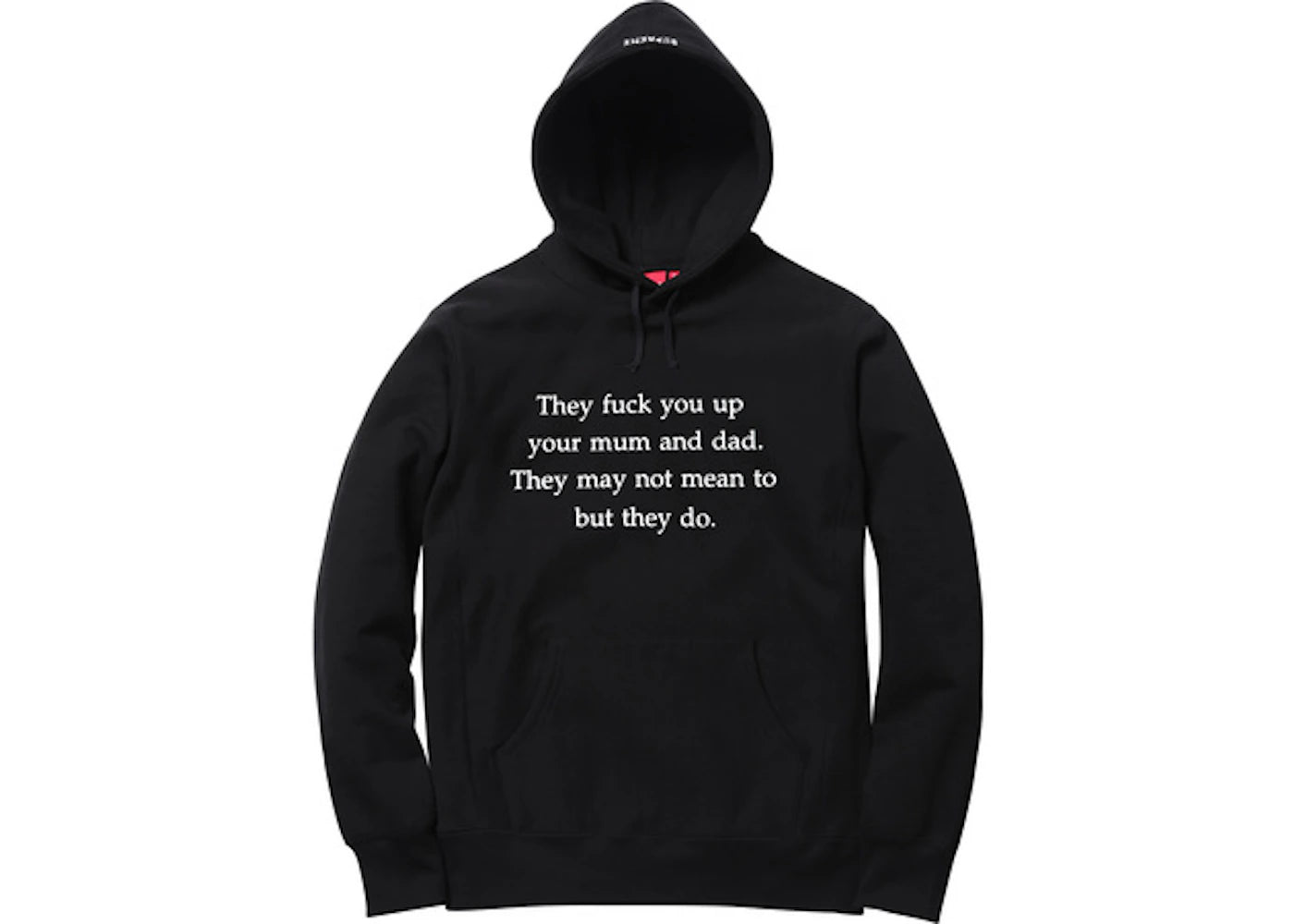 Supreme They Fuck You Up Hoodie Black