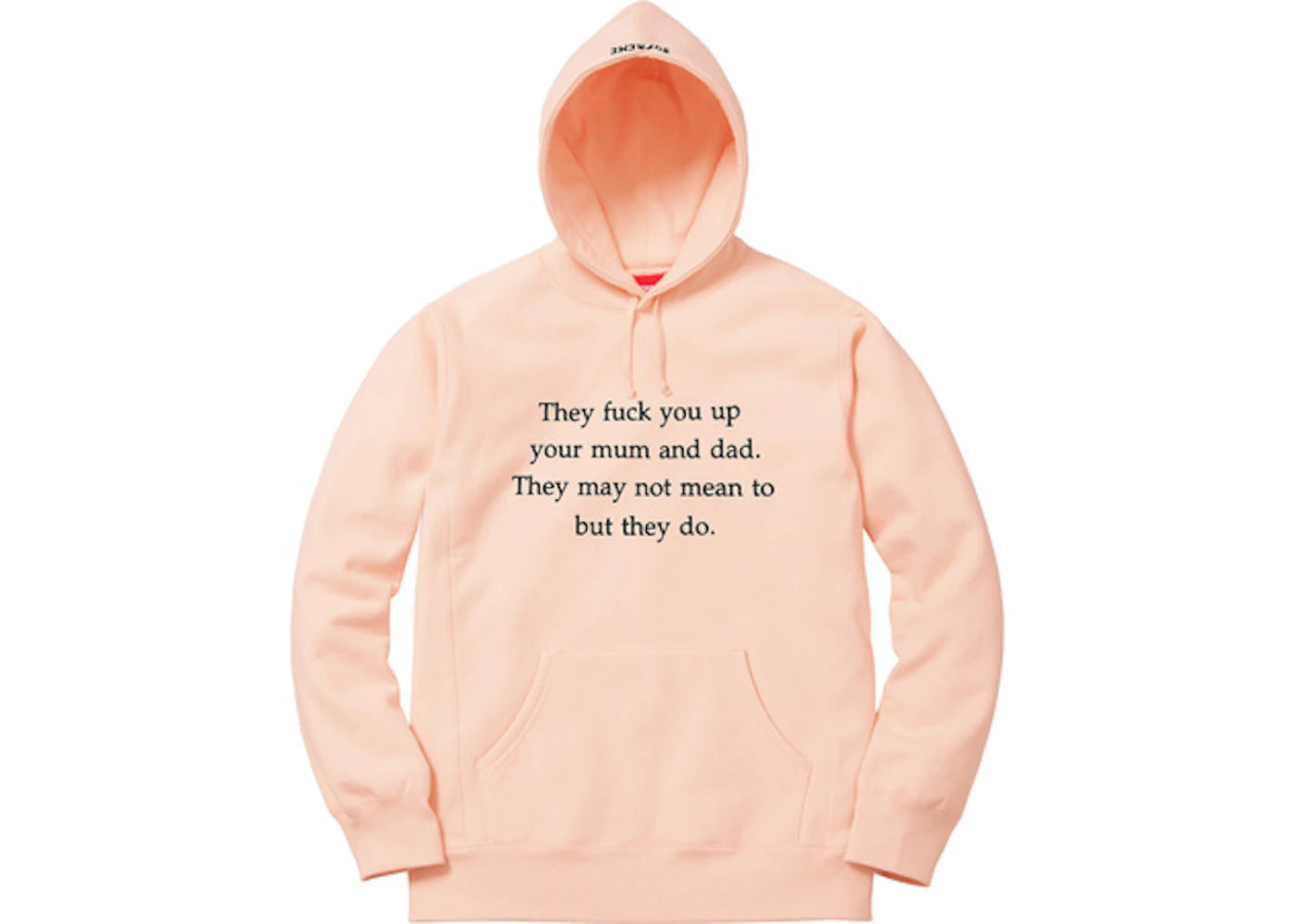 Supreme They Fuck You Up Hoodie Peach