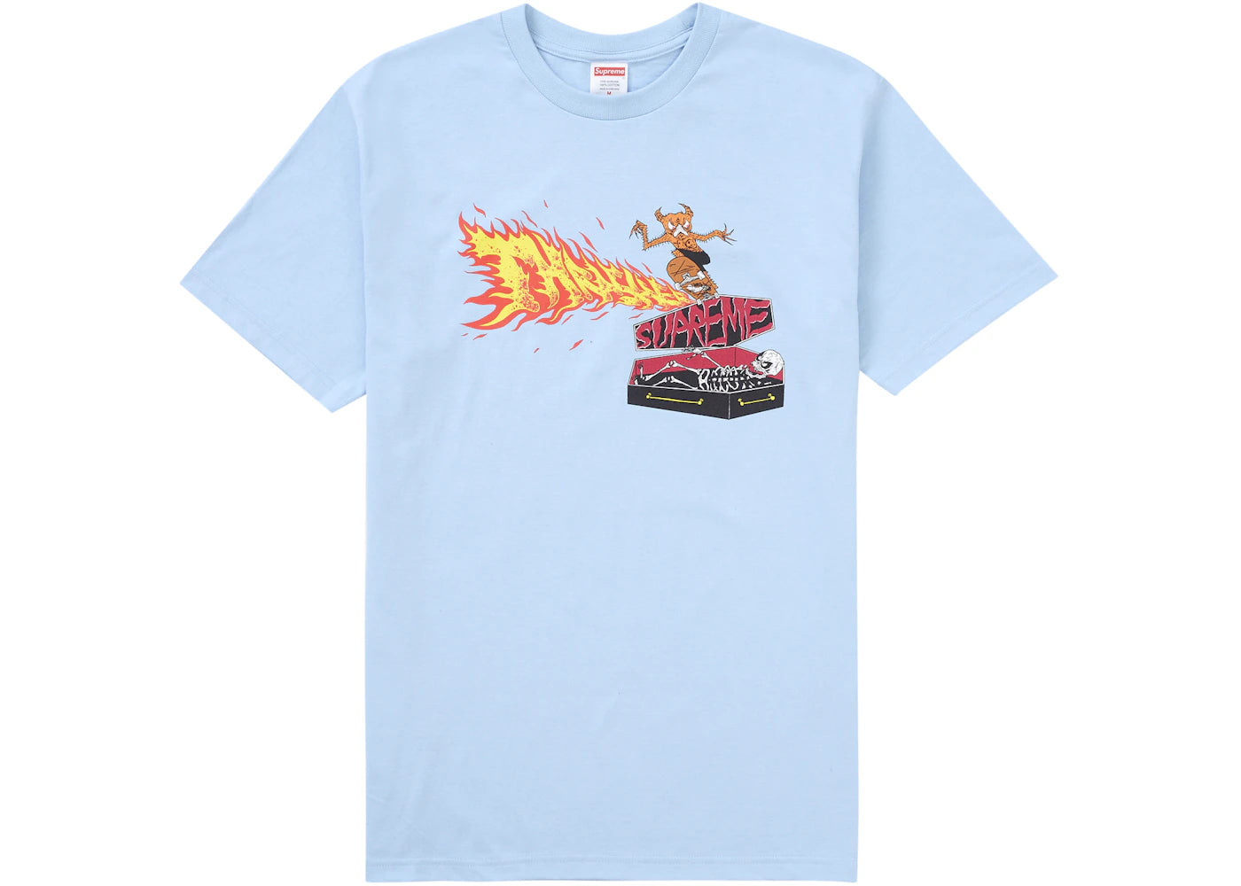 Supreme Thrasher Back Tail Tee Baby Blue
