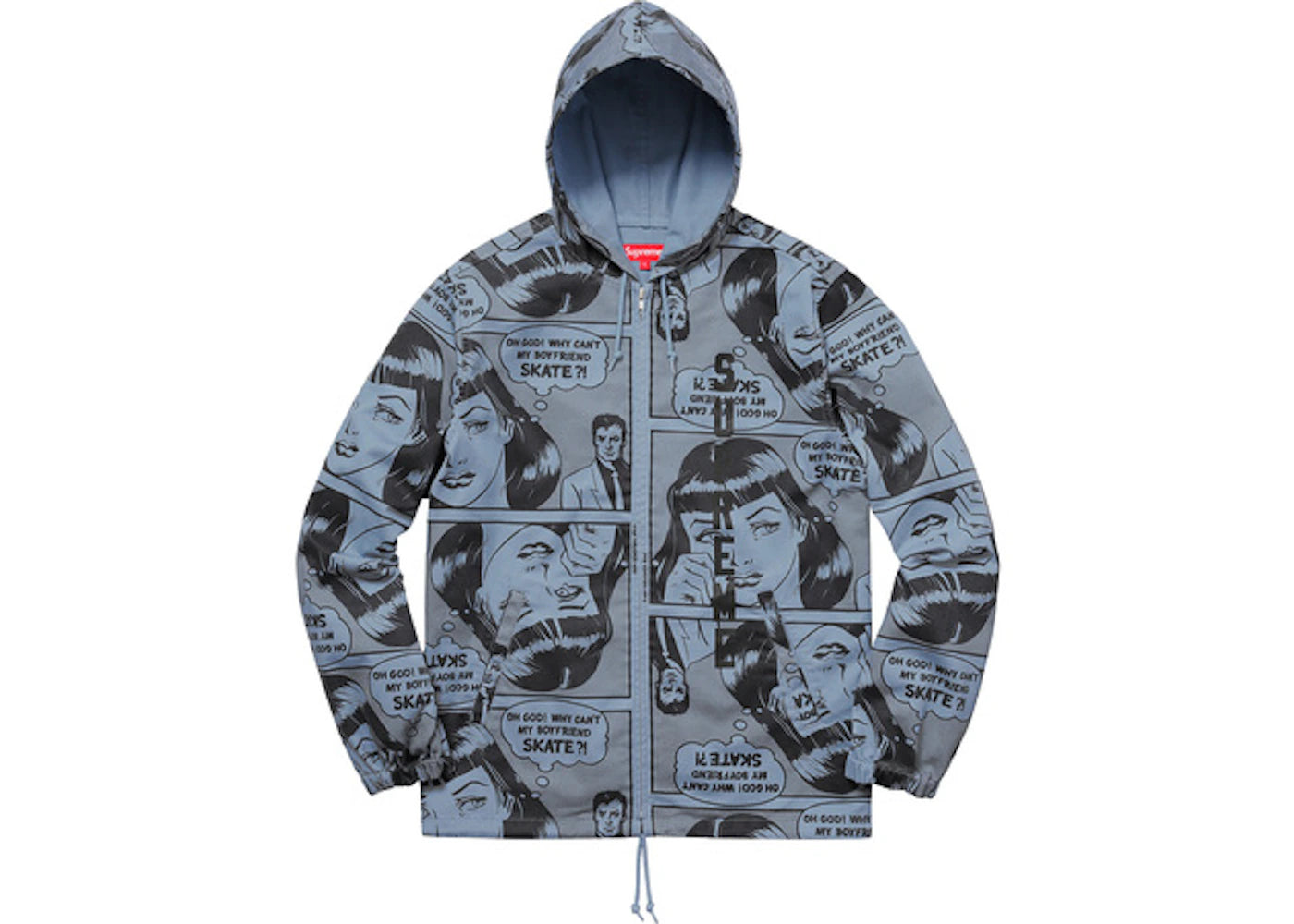 Supreme Thrasher Boyfriend Hooded Jacket Dusty Blue