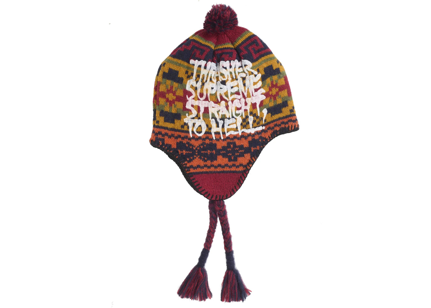 Supreme Thrasher Earflap Beanie Red