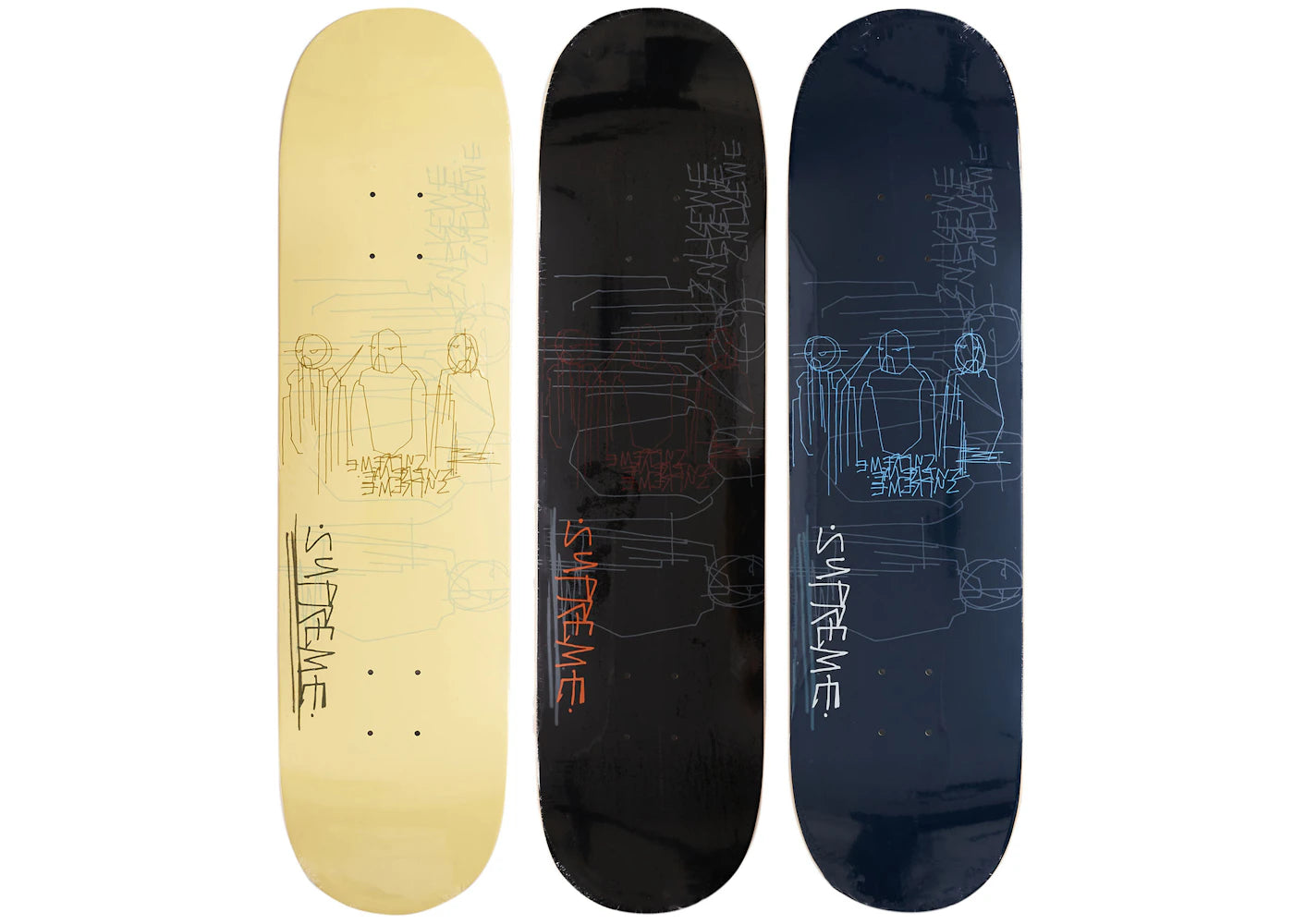 Supreme Three Kings Skateboard Set Multicolor