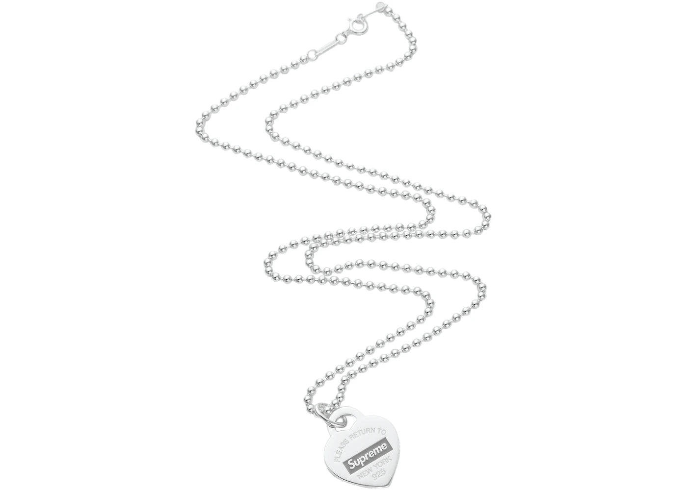 Supreme Tiffany & Co. Return to Tiffany Heart Tag Pendant Silver