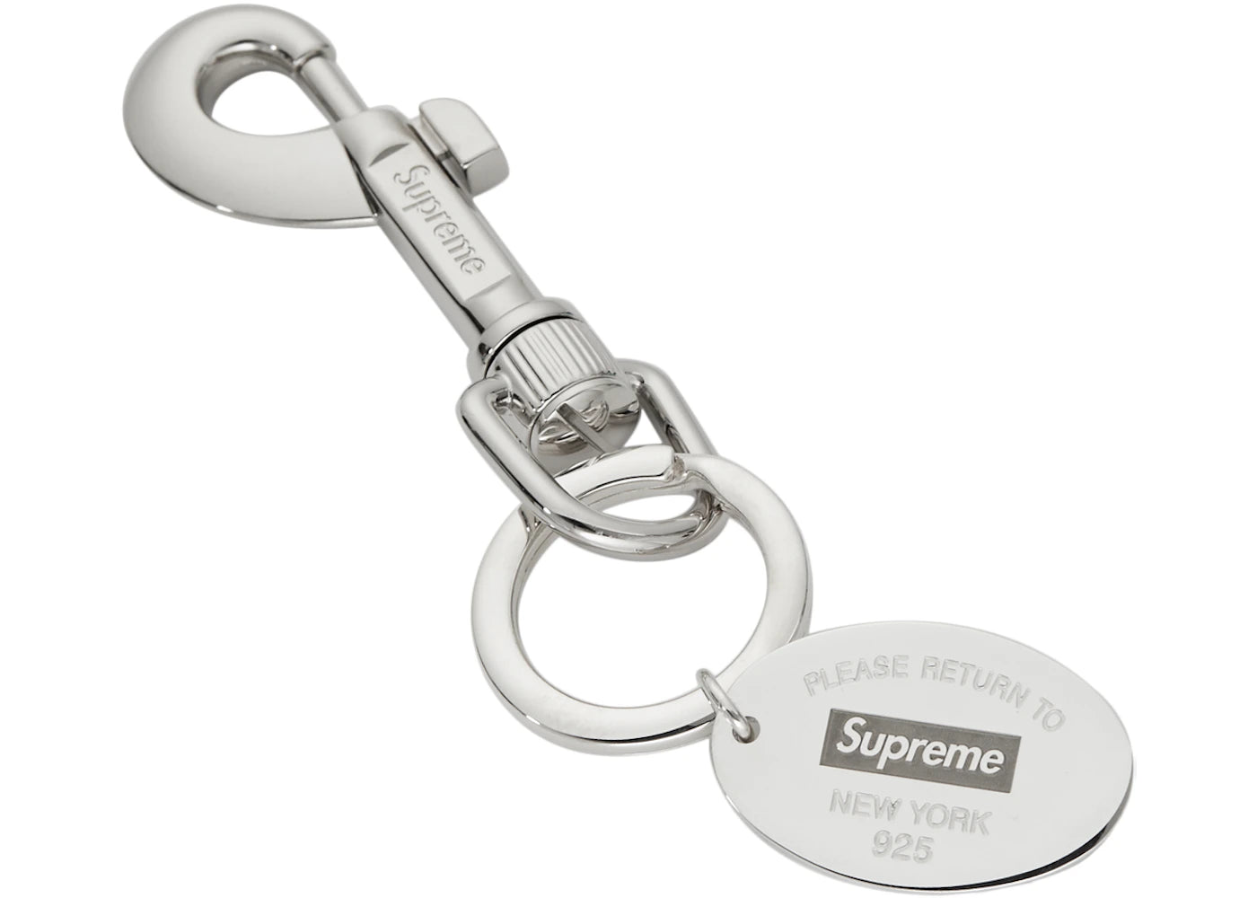 Supreme Tiffany & Co. Return to Tiffany Oval Tag Keyring Silver