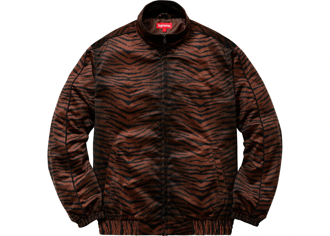 Supreme Tiger Stripe Track Jacket Brown