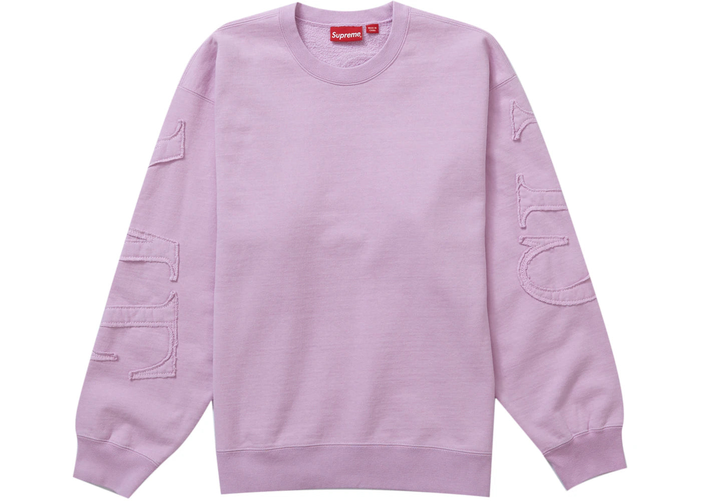 Supreme Tonal Applique Crewneck Pale Pink