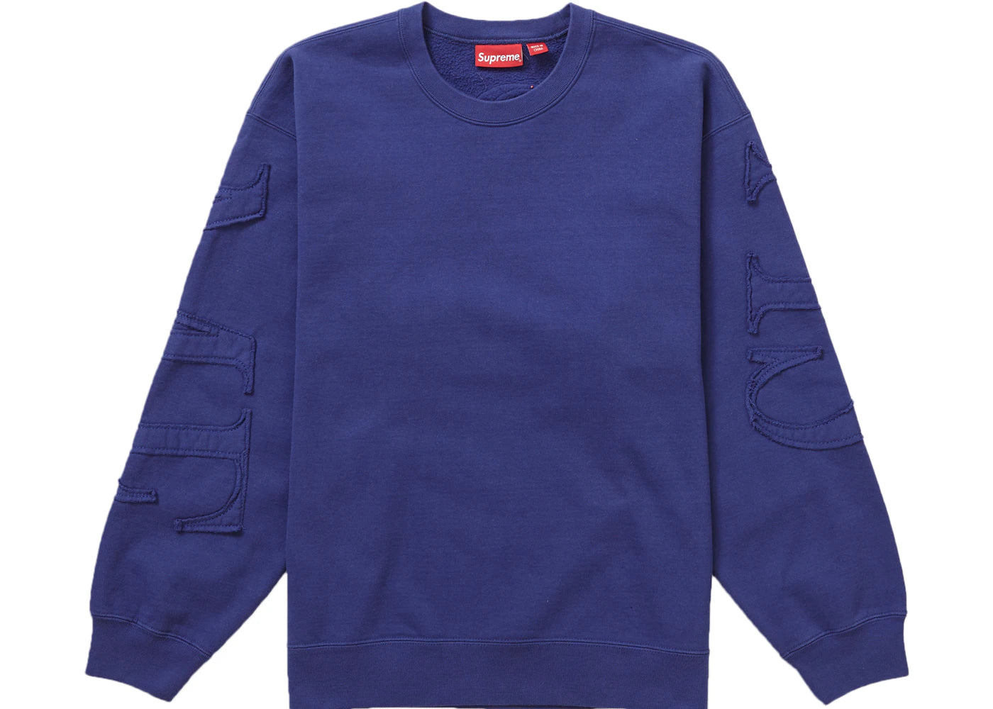 Supreme Tonal Applique Crewneck Washed Navy