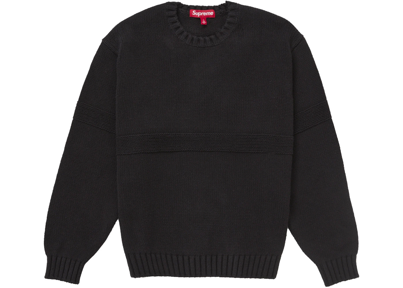Supreme Tonal Applique Sweater Black