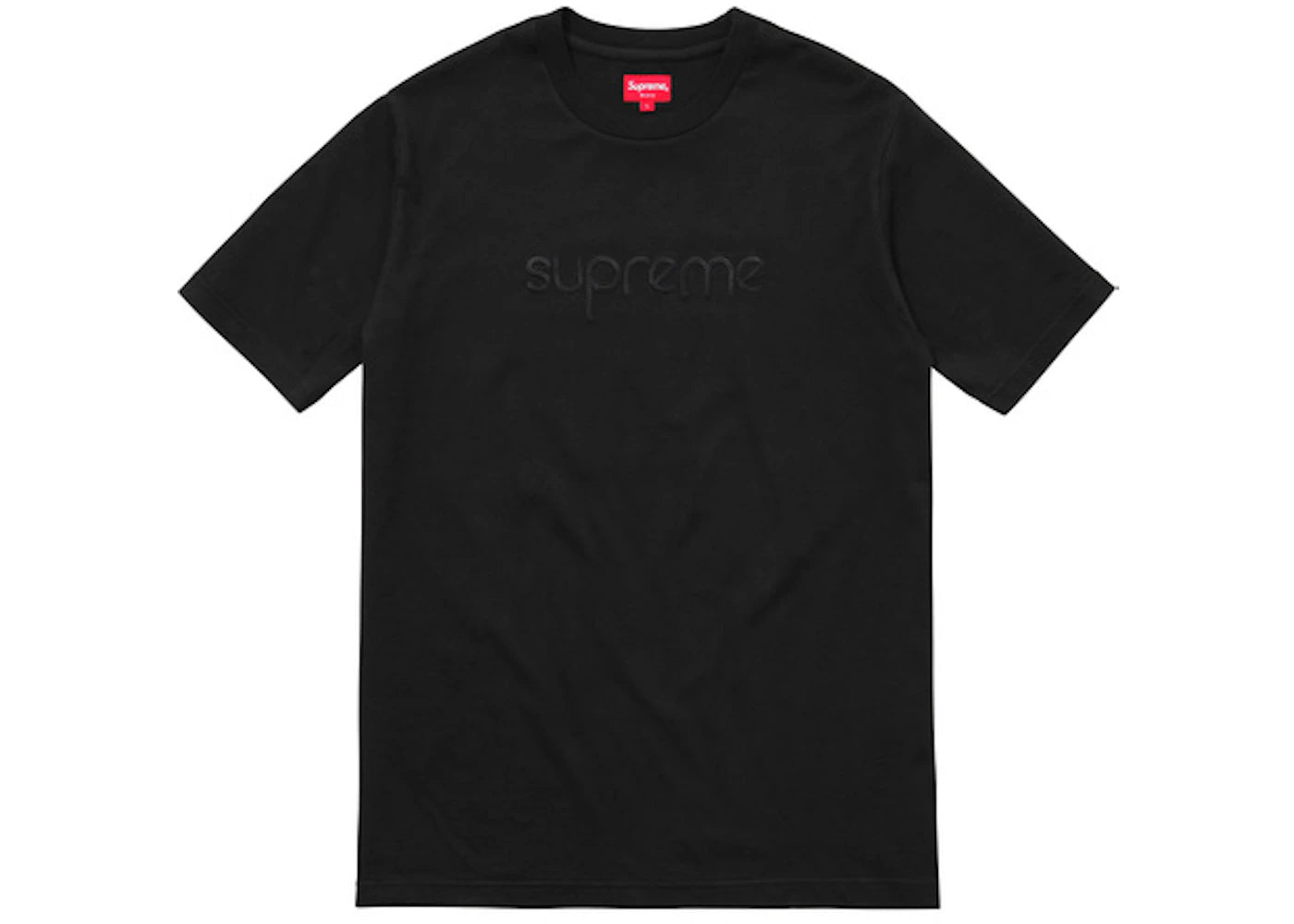 Supreme Tonal Embroidered Tee Black