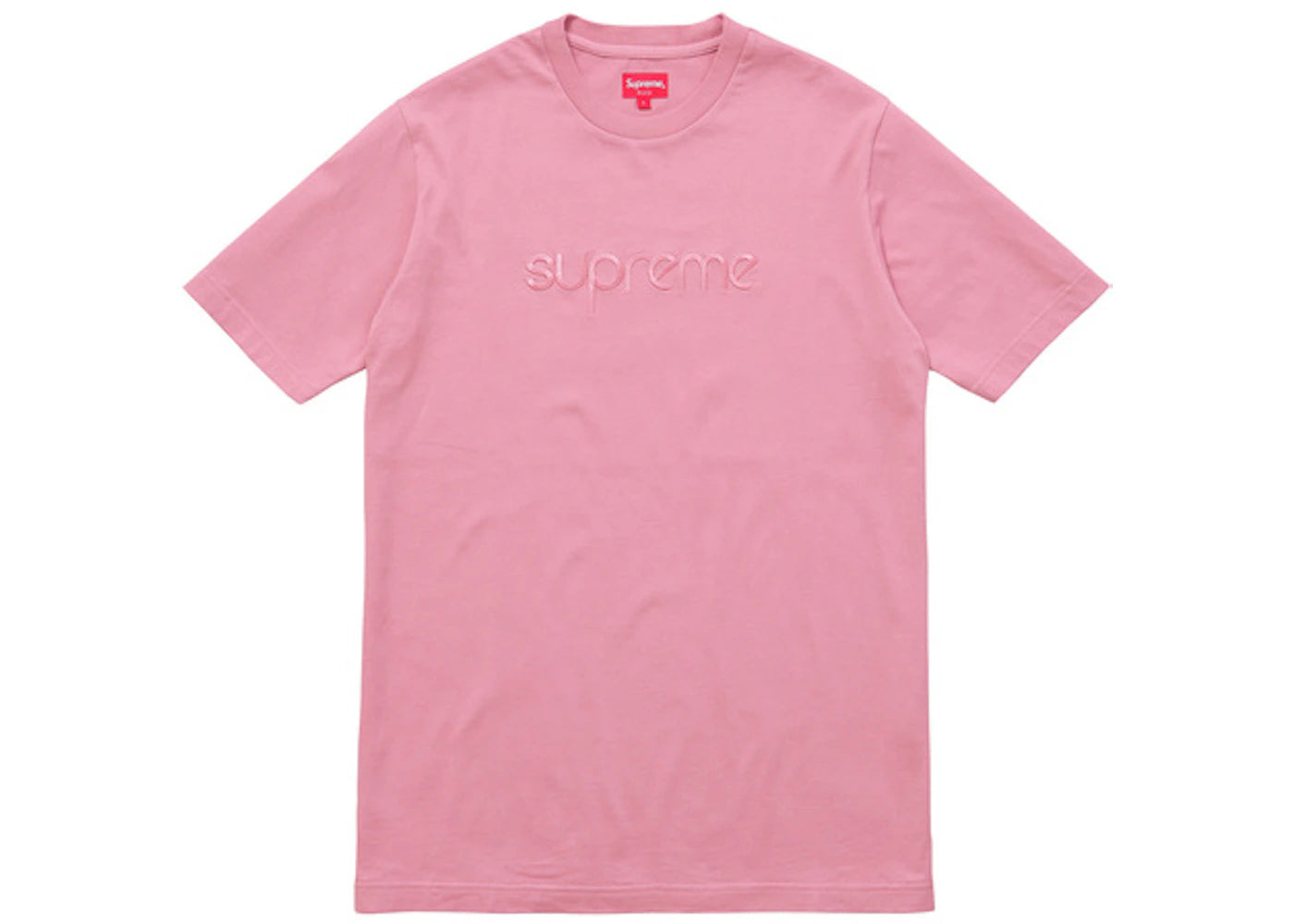 Supreme Tonal Embroidered Tee Dusty Pink