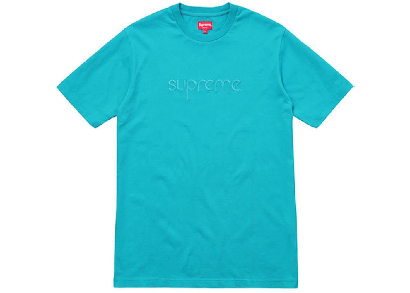 Supreme Tonal Embroidered Tee Teal