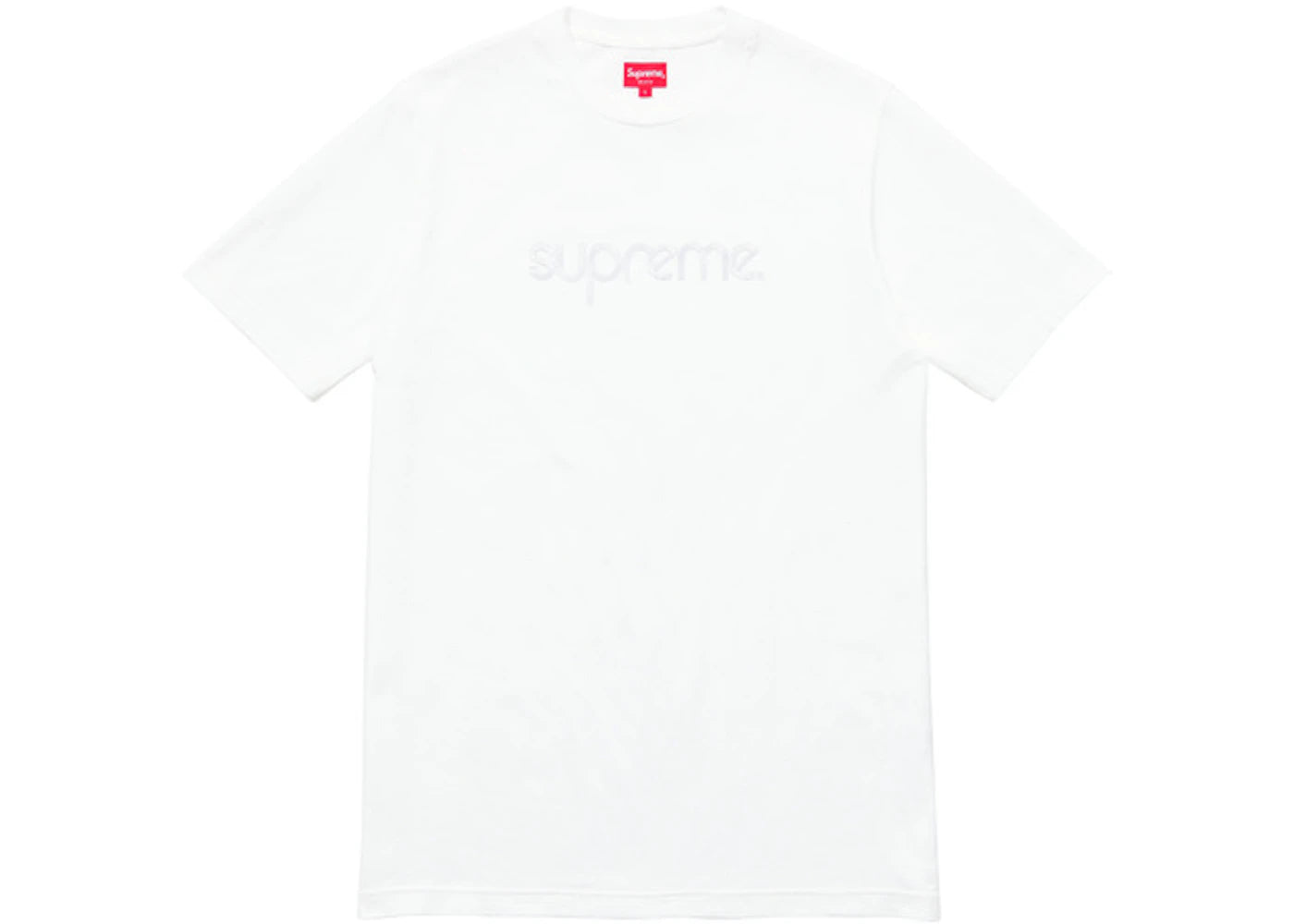 Supreme Tonal Embroidered Tee White