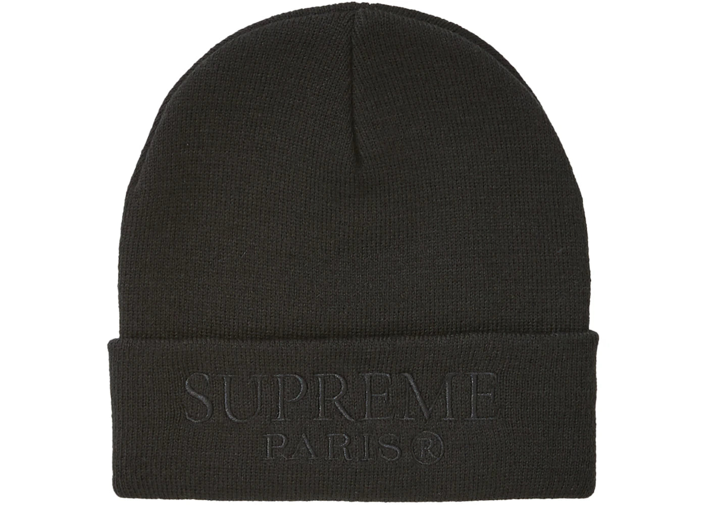 Supreme Tonal Logo Beanie Black