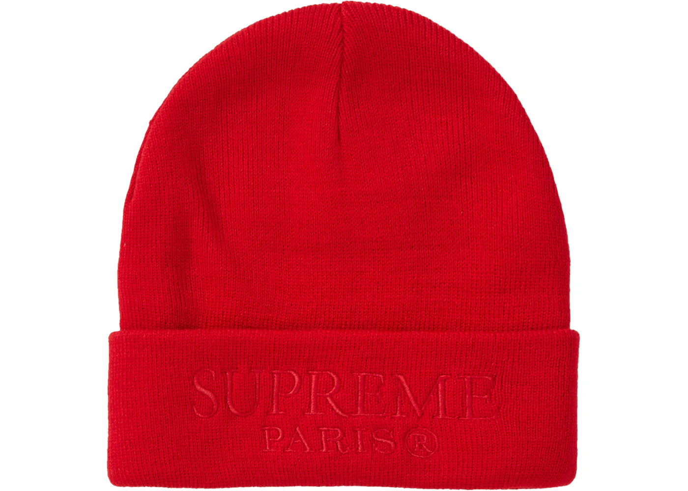 Supreme Tonal Logo Beanie Red