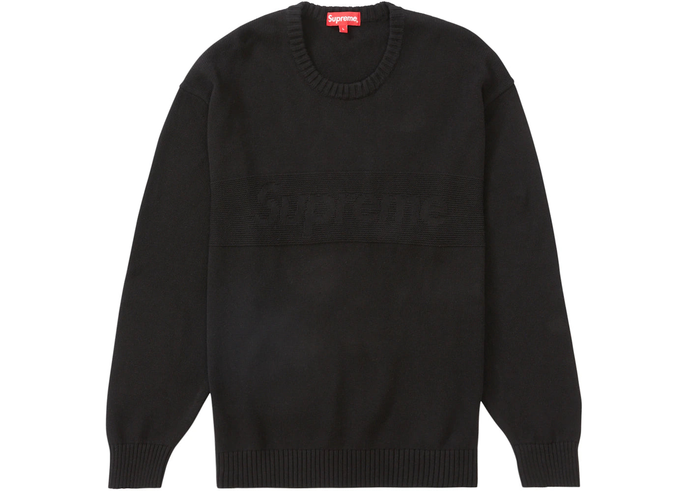 Supreme Tonal Paneled Sweater Black